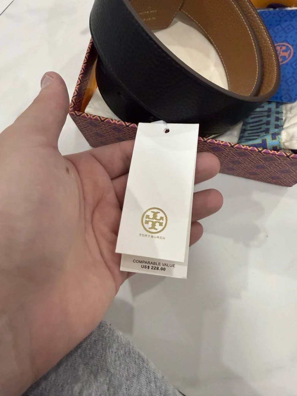 Tory Burch 1.5” Miller Reversible Belt Women's Size Small